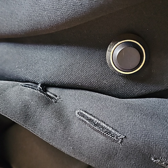 Karl Lagerfeld Vintage Cropped Jacket Triple Lapel Made in France Wool & Silk - Picture 10 of 12